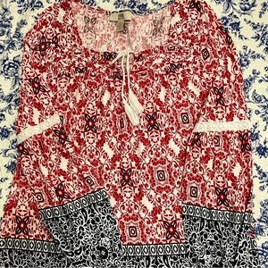 Women’s Red, White & Blue Top. Vintage America. Size XL